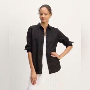 Everlane The Linen Eyelet Relaxed Shirt